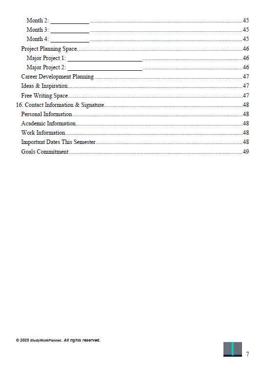 StudyWork Planner